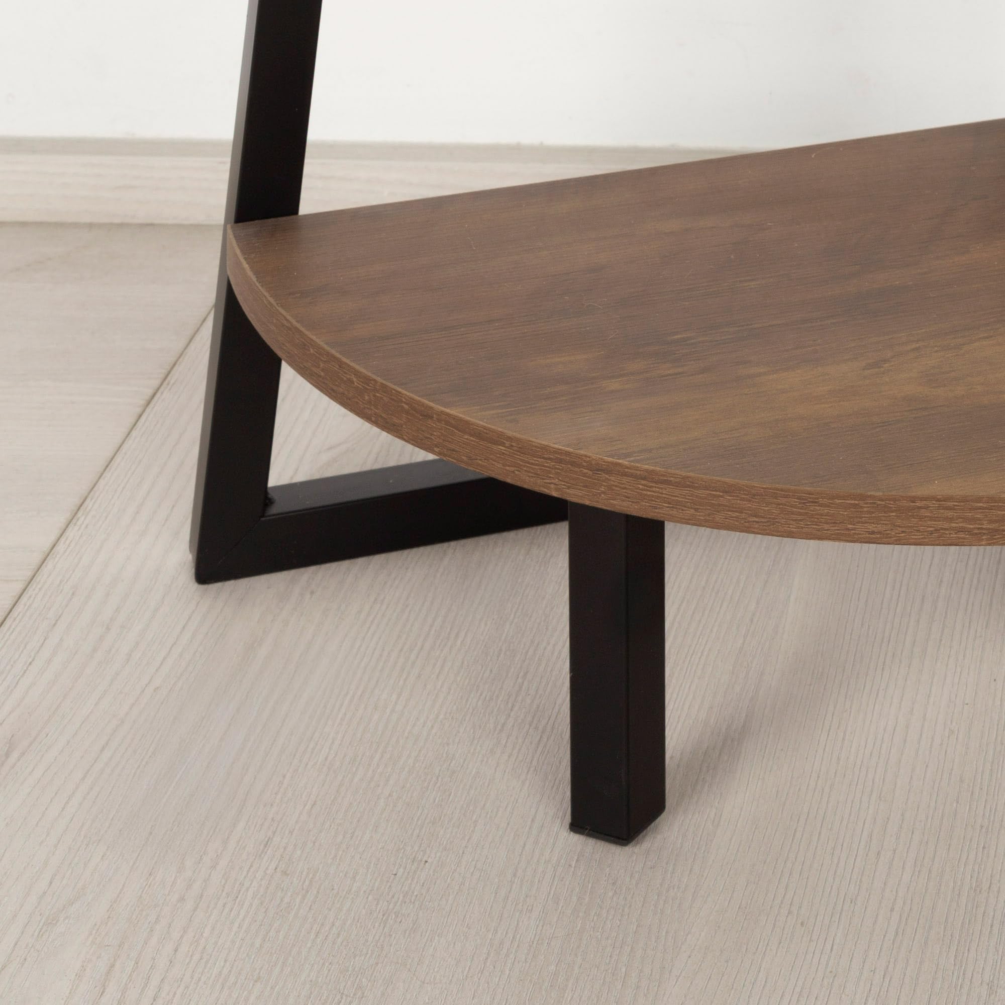 AKTIVE MAX Home Estantería esquinera, 30x30x135 cm, 4 Niveles, Acero, Madera, Fácil Montaje, Almacenaje, Organización, Estanterías Altas, Decoración, Dormitorio, Salón, Baño (18458)