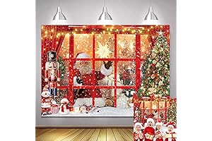 Christmas Store Santa Claus Photography Backdrop