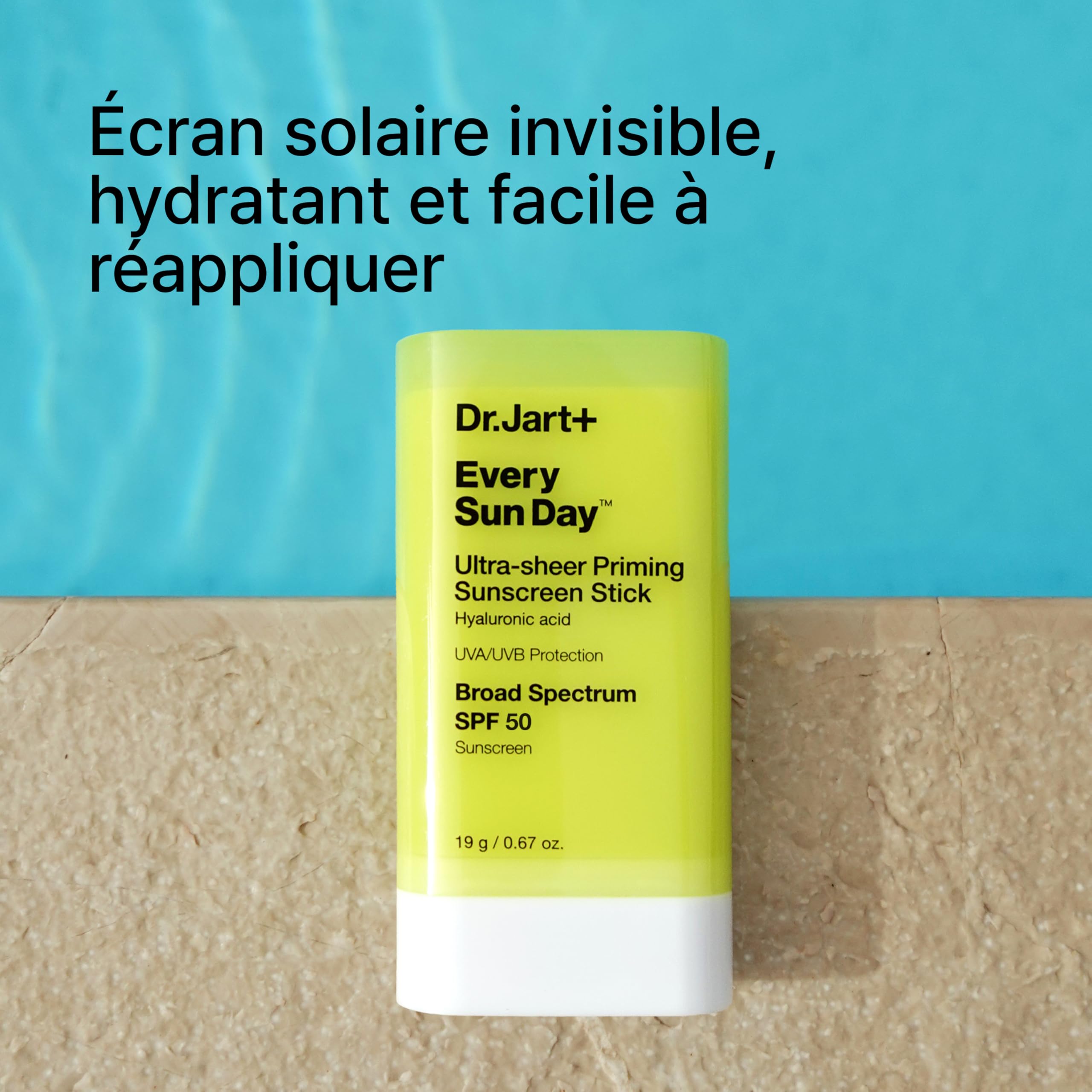Dr.Jart+ Every Sun Day Priming Stick SPF 50 | Protection Solaire Visage Ultra Légère | Fini Invisible | Soin Coréen, 19 g