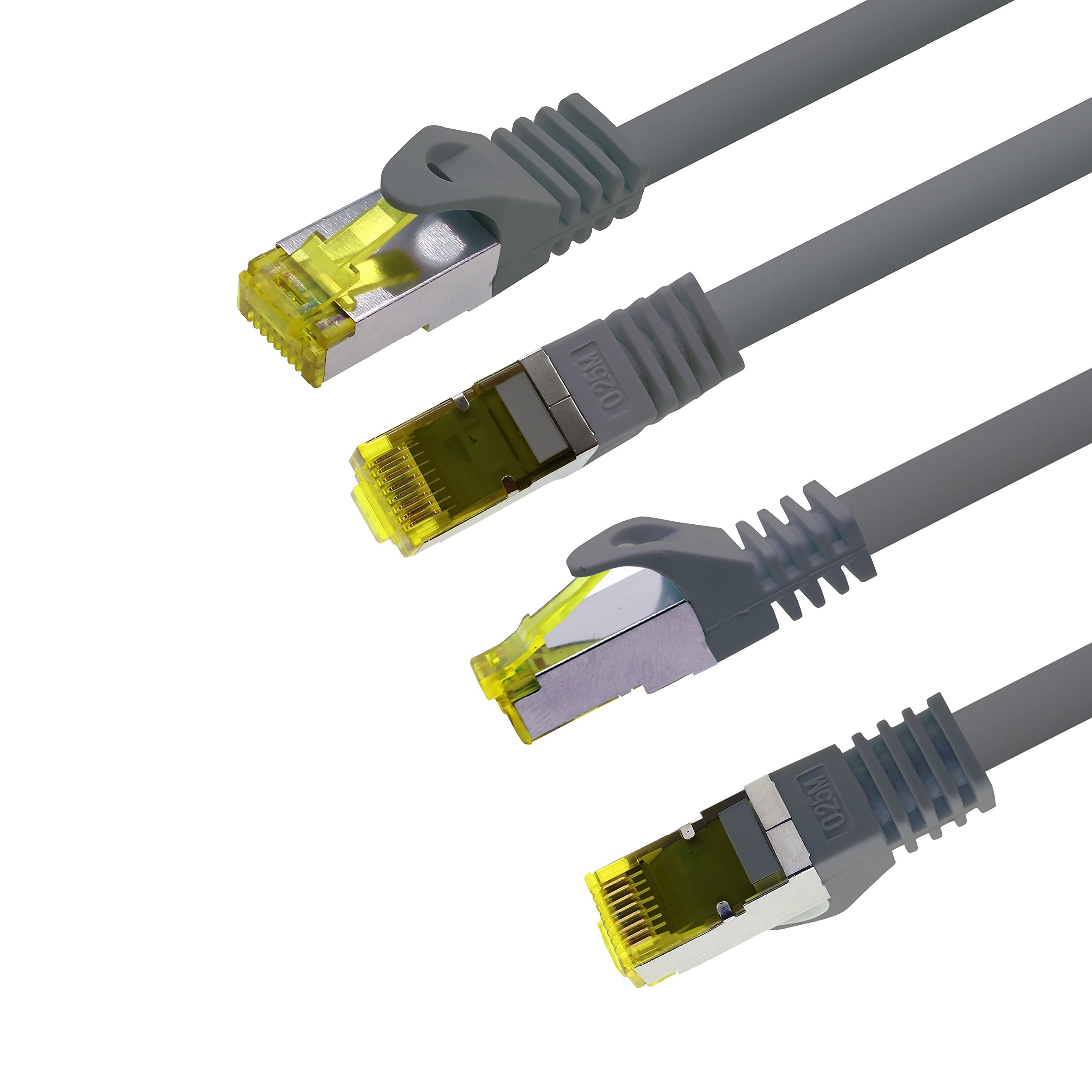 1aTTack.de Cat.7 network cable 0.5 m black pack of 5 Cat7 Ethernet cable network LAN cable raw cable 10 Gb s SFTP PIMF LSZH set patch cable with Rj 45 plug Cat.6a — view 47