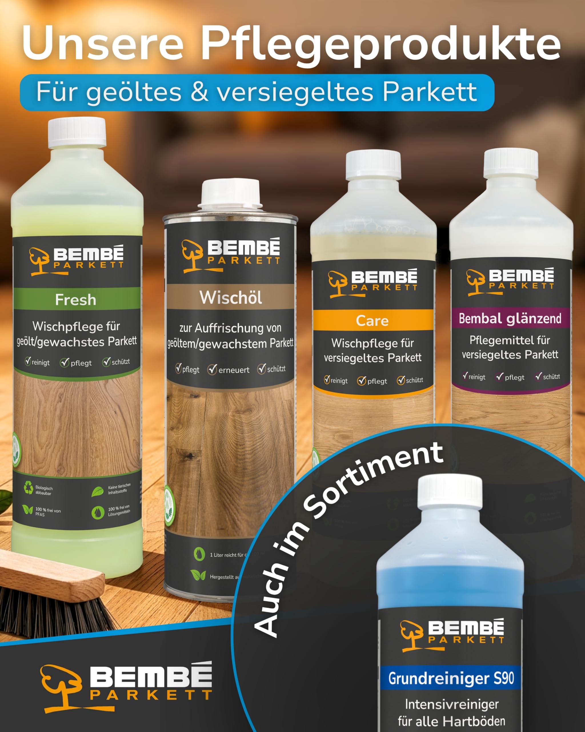 Bembé Neutralreiniger I 5 Liter I Universeller Bodenreiniger für alle Hartböden I pH neutraler Schonreiniger I Streifenfrei ohne Nachreiben I biologisch abbaubar & frei von Mikroplastik