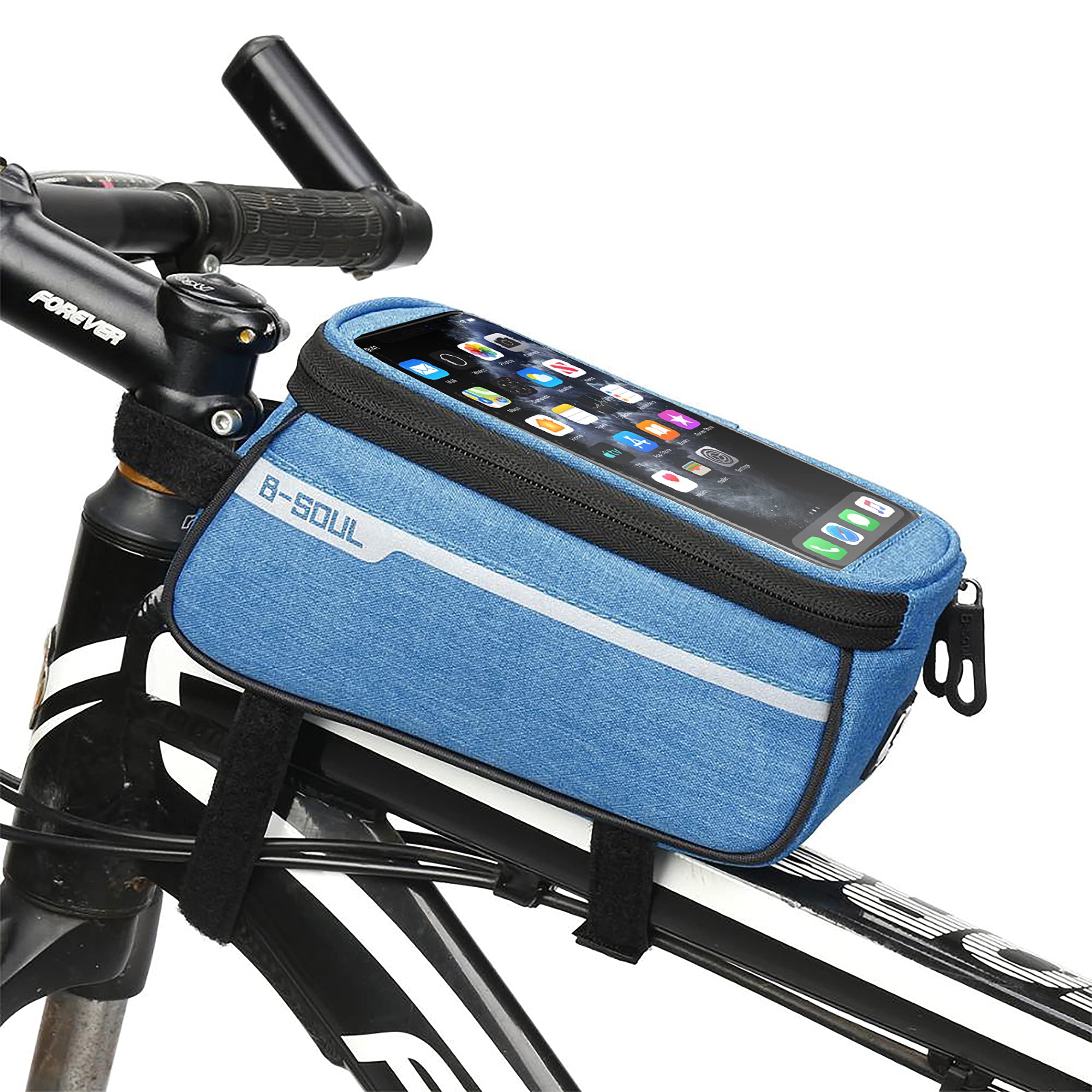 B-Soul Waterproof Cycle Frame Bag with Touch Screen Bicycle Pouch Mobile Holder for All Phones Upto 7 Inches (Blue). (B097DFVHC3) Amazon Price History, Amazon Price Tracker