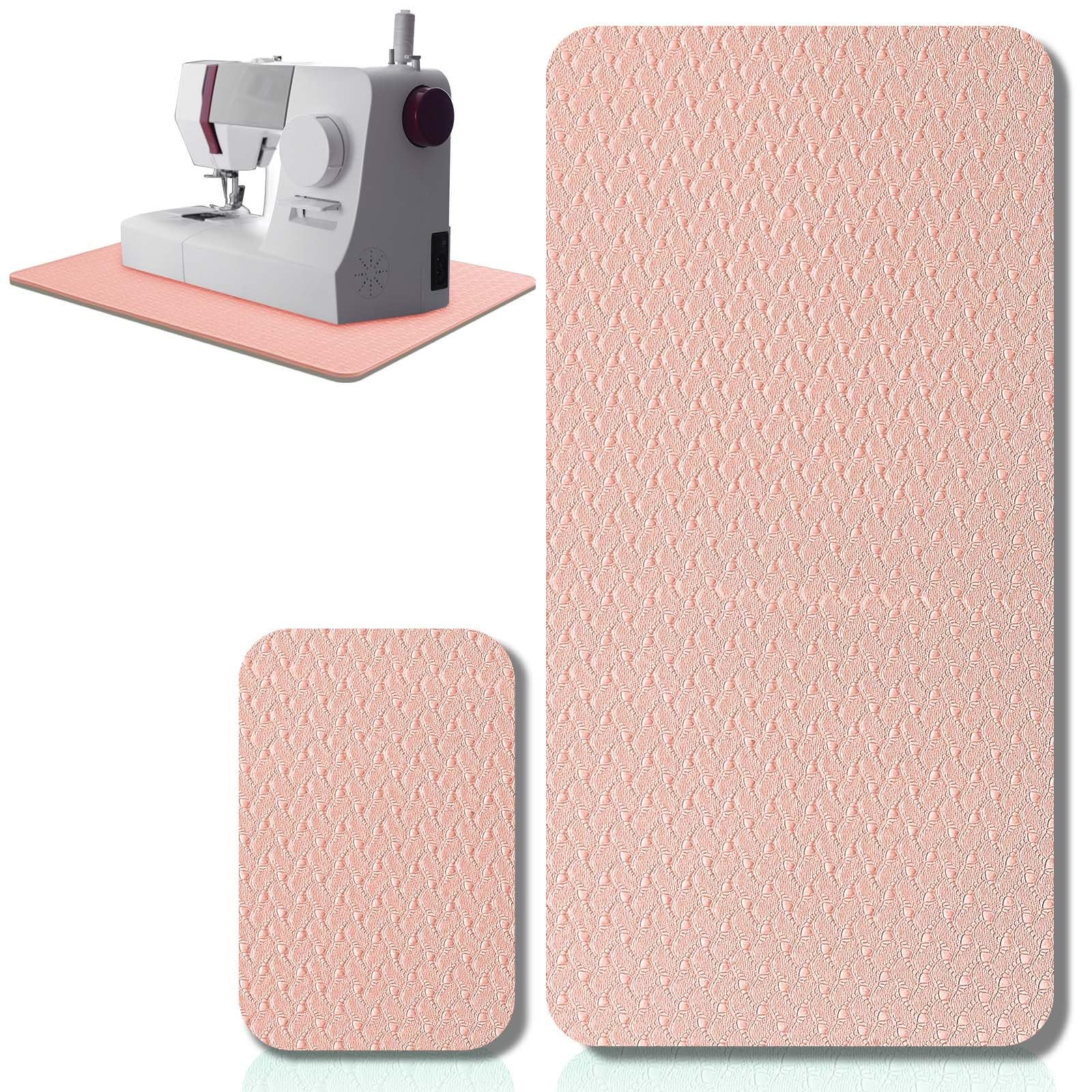 Sewing Machine Mat Pedal, 17'' X 36'' and 9'' X 14'', Pink