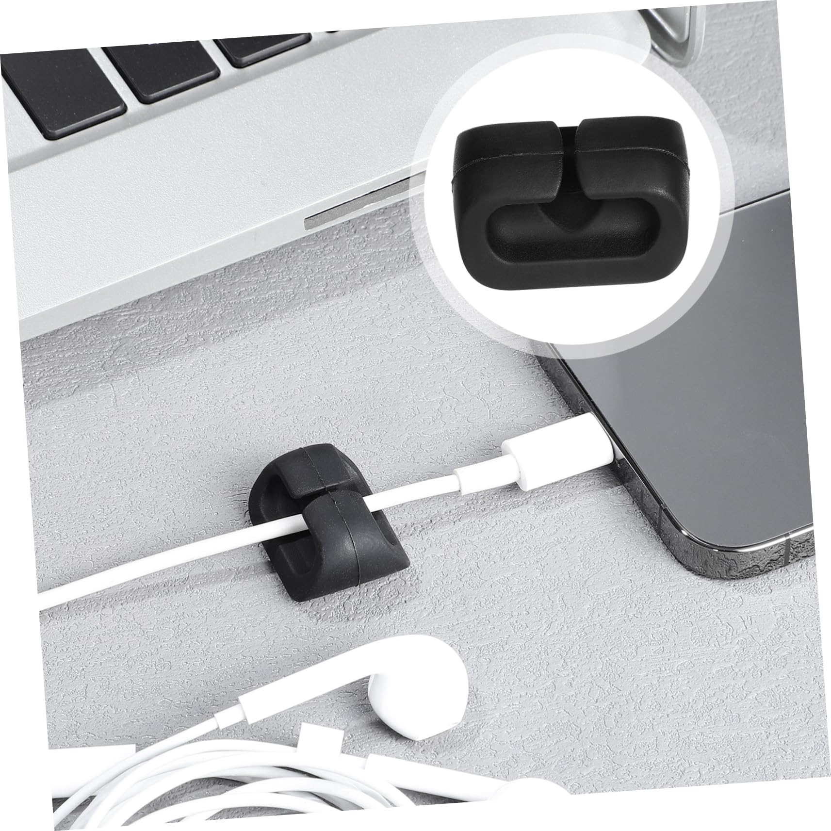 Hemobllo 5 Juegos De Clips Magnéticos Para Cables Organizadores De Cables Adhesivos Para Escritorio Mesa Hogar Y Oficina 12 Unidades X 5