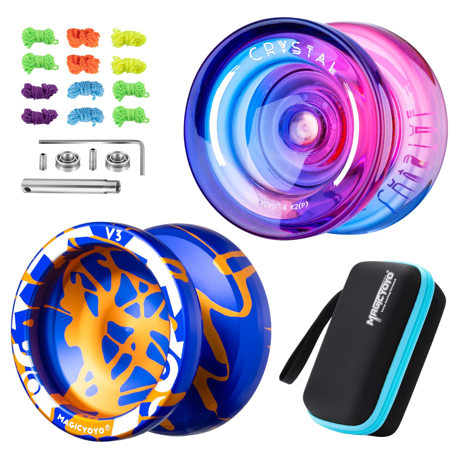 MAGICYOYO V3 &amp; K2 Yoyos Pack, Metal &amp; Plastic Responsive Yoyo for Kids 8-12