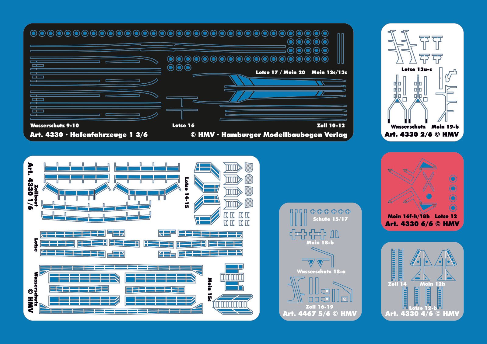 HMV 4330 Lasercut-Detailset for Modern Harbor Boats