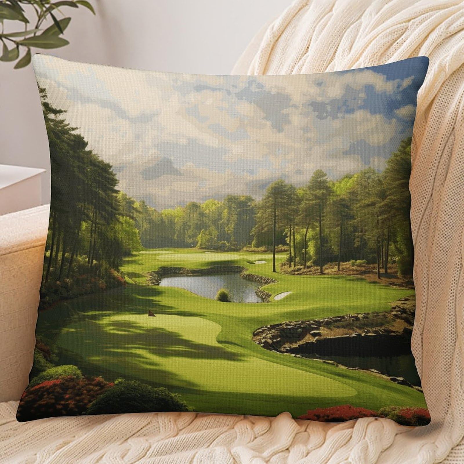Fekiloot Style Golf Court Pillowcase Pillow Sham Pillow Case