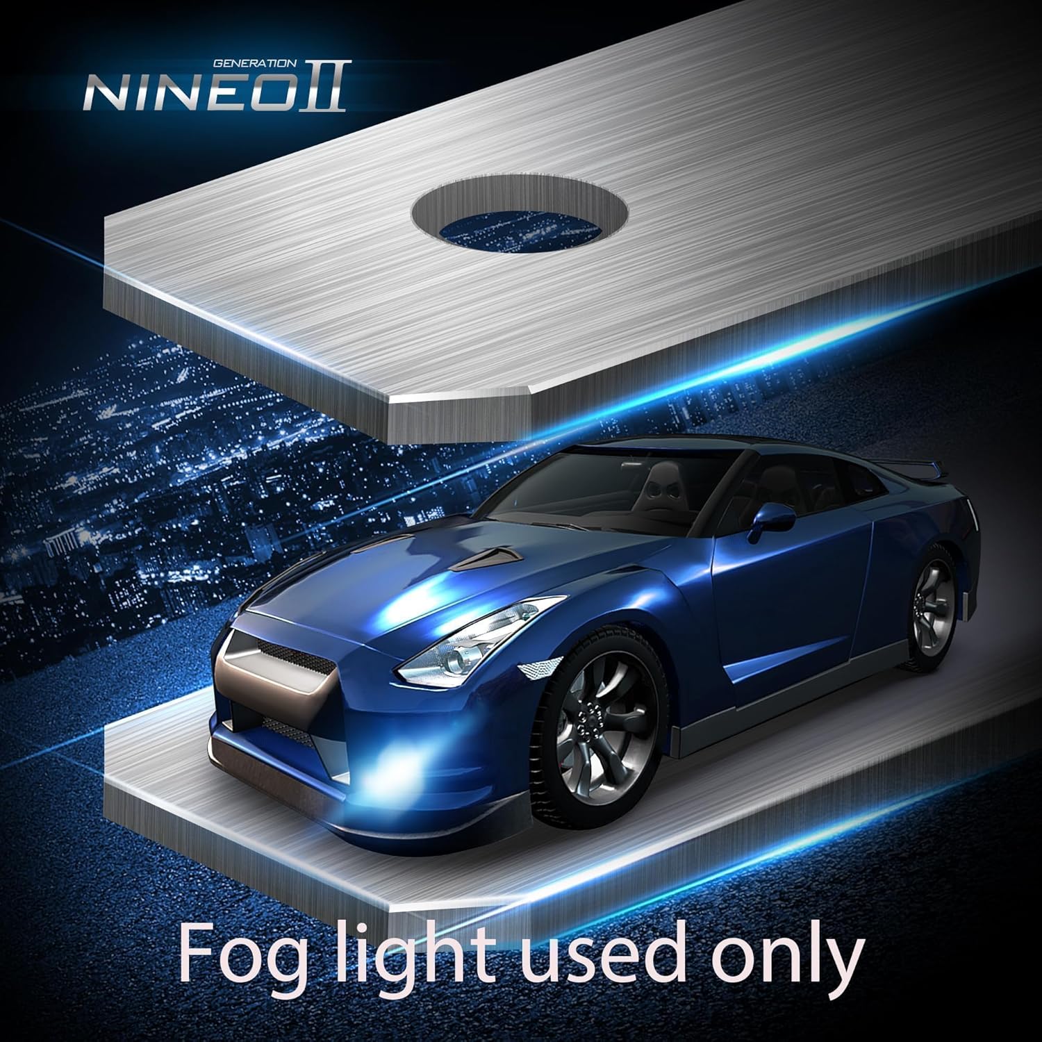 NINEO H11 Light Bulbs, 600% Super Brighter 6500K Cool White 1:1 Mini Size Plug And Play Installation Fog Bulb, Pack Of 2