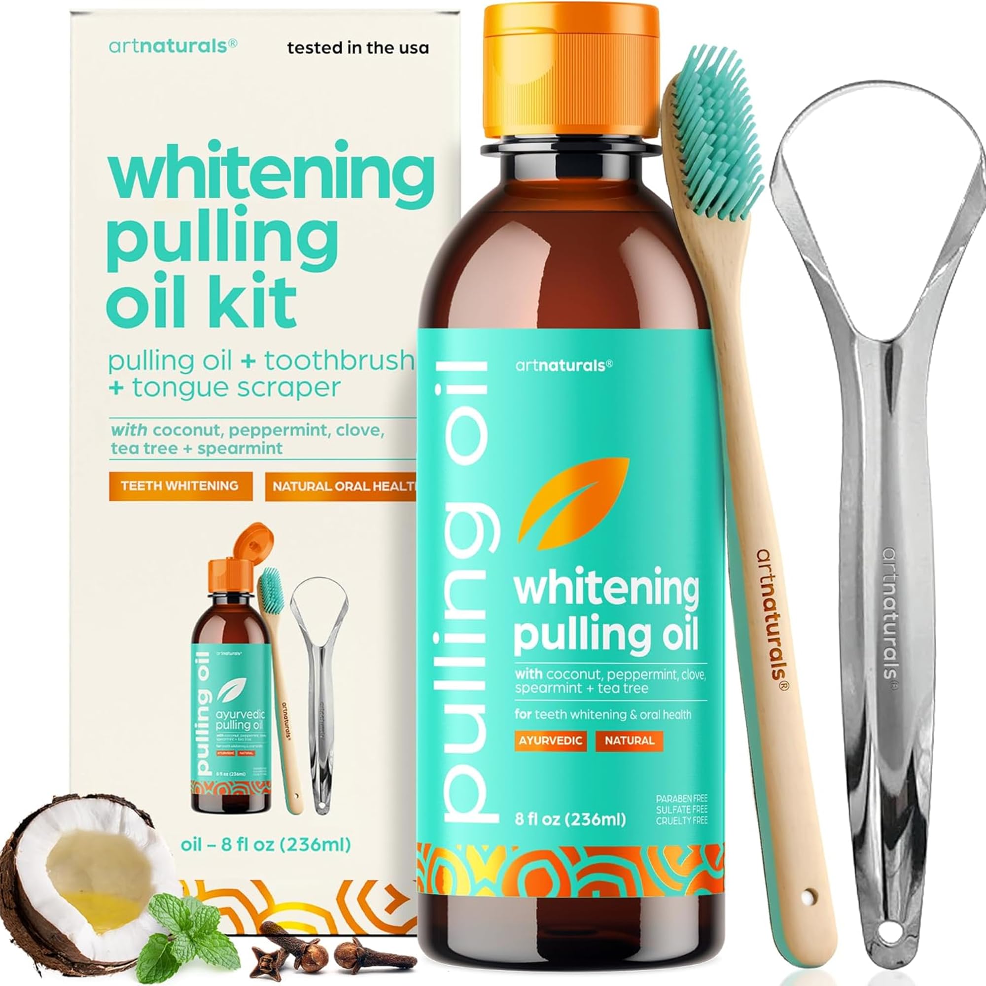 artnaturals Coconut Oil Pulling Set