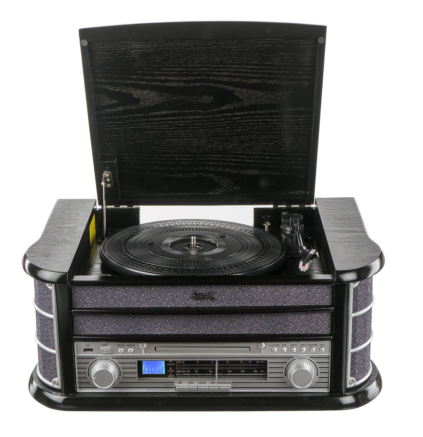 Dual 37714 NR 4-1 - Impianto compatto per nostalgia, colore: Nero