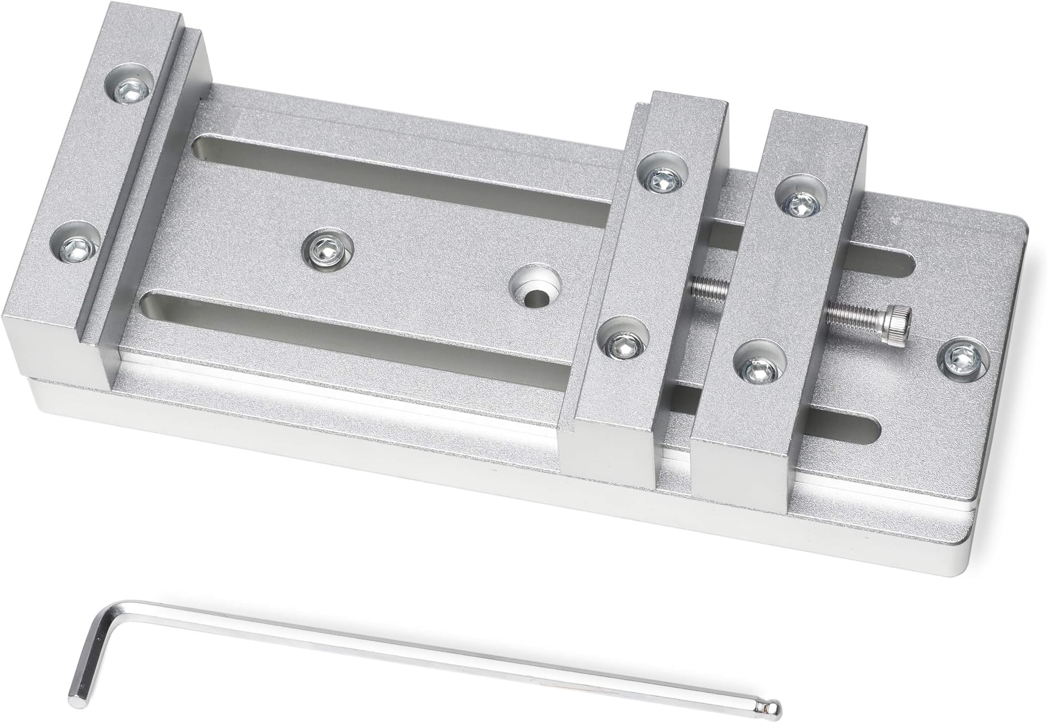 Mini Low Profile Bench Vise Workholding Clamp Work Table for FoxAlien Masuter Pro, Masuter 3S, Masuter 3, XE-PRO CNC Router Machines