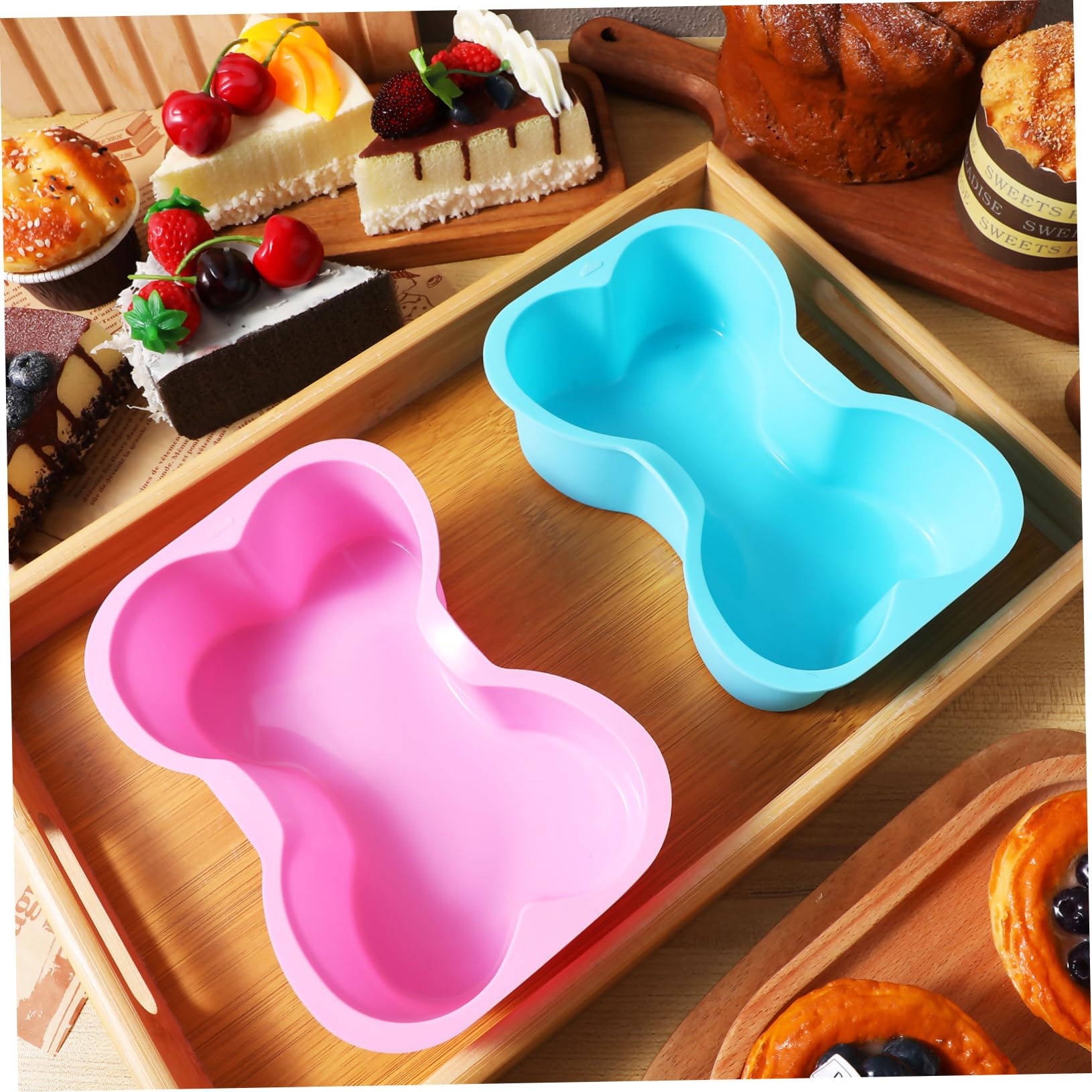 10pièces Moules à Gâteau Silicone Pour Chiens De Moules De Fête Anniversaire Pour Gâteaux Et Résistants Chaleur Et Faciles à Démouler