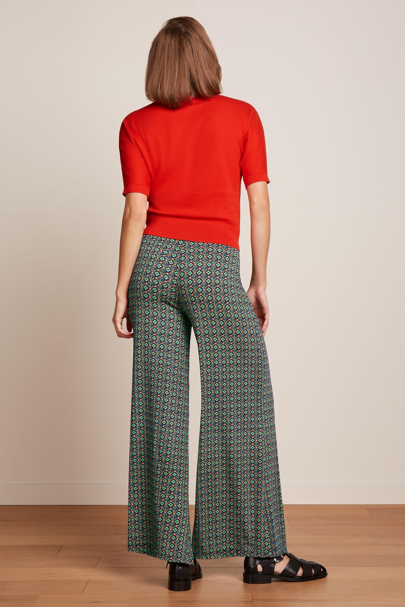 King Louie Palazzo - Pantalones de palazzo con comodidad elástica