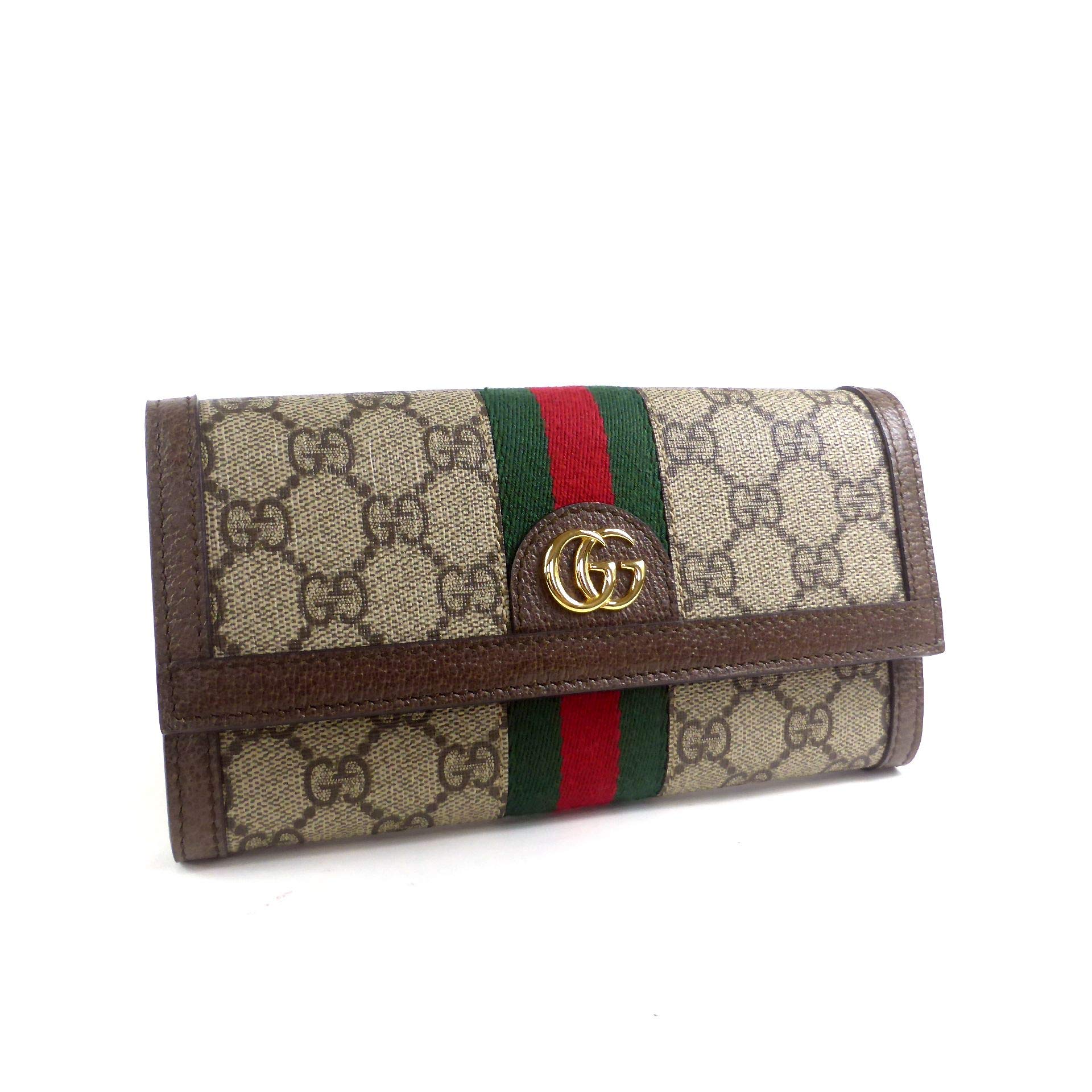 GUCCI オフィディア コンチネンタルウォレット　長財布 オフィディア〕GG コンチネンタルウォレットベージュ＆ホワイト