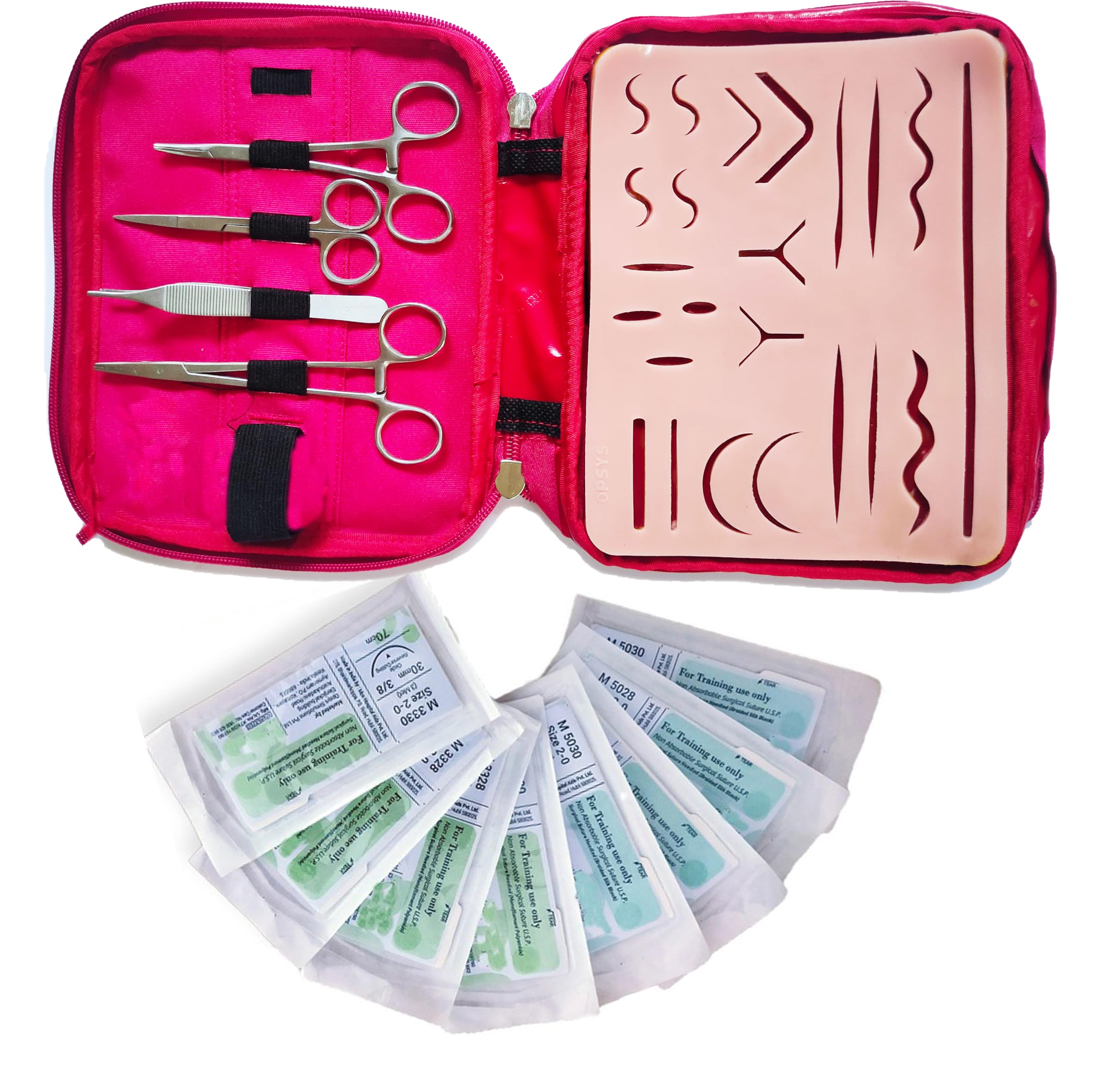 OPSYS Silicone Suture Practice Model Kit (Ultra-pad)-Including Extra Large Silicone Suture Training Practice Pad with 23 pre-Cut Wounds and Suture Tools kit (B08GJ1H36Z) Amazon Price History, Amazon Price Tracker