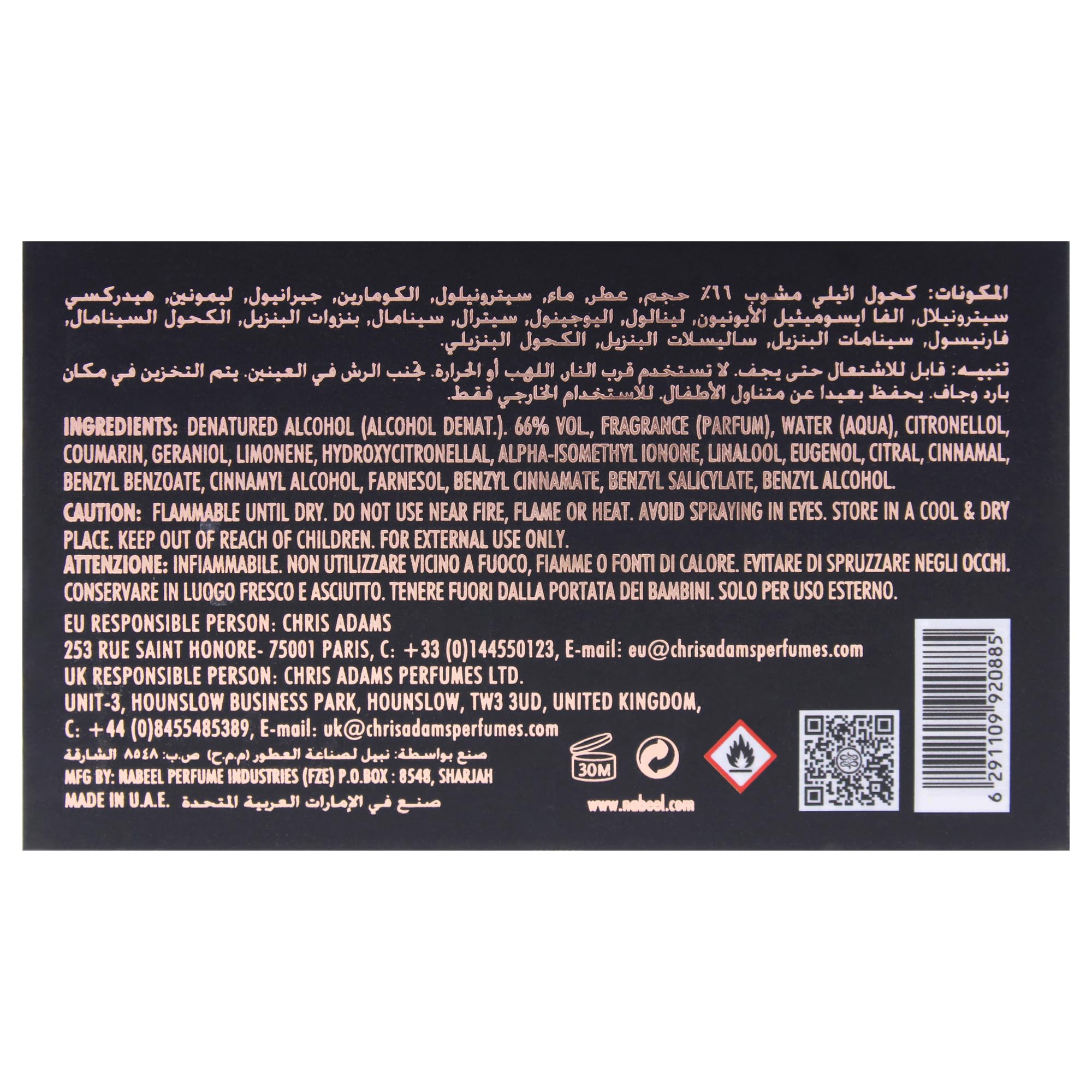 Nabeel Master Perfumer Collection Maghateer Unisex - Perfume árabe para mujeres y hombres - Fragancia con flores blancas, bergamota, rosa y aroma Oud, colonia árabe, tamaño de viaje, 93.6 g EDP Spray