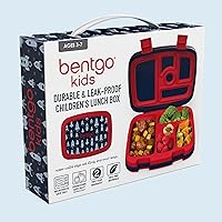 Vista 8 de Bentgo Kids Prints - Lonchera para niños, a prueba de derrames, con 5 compartimentos, estilo bento, tamaño de porciones ideales para edades de 3 a 7