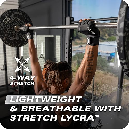 Miniatura 2 de Harbinger Guantes de pulsera Pro 3.0  Agarre mejorado, soporte de muñeca superior, licra elástica transpirable en 4 direcciones, palma de cuero