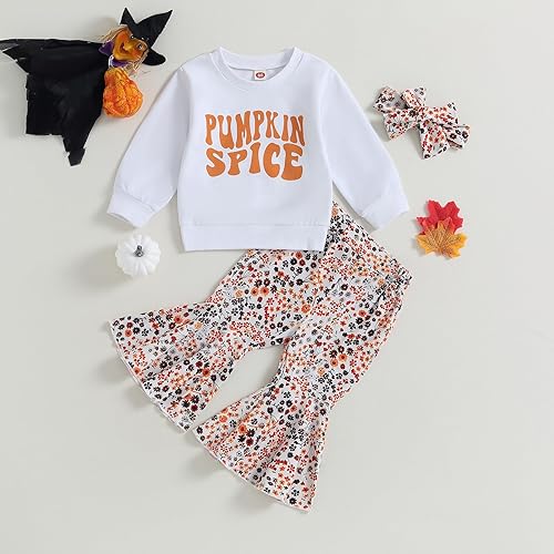 Miniatura 2 de Disfraz de Halloween para bebé niña pequeña, sudadera con cuello redondo y pantalones acampanados, para otoño