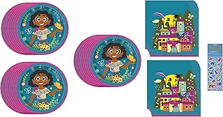 Unique Encanto Birthday Party Supplies Bundle Pack includes 24 Dessert Plates and 32 Lunch Napkins
