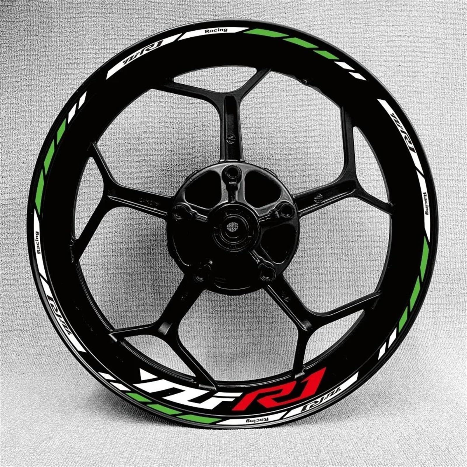 Reflektierender, Wasserdichter Motorrad-Felgenaufkleber, Felgenstreifenband, 17 Zoll, Für Yamaha R1 R6 R3 R15 R125(Style 22)
