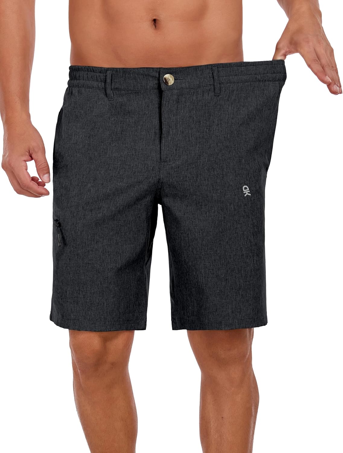 Little Donkey Andy Men's Golf Shorts Quick Dry Lightweight Breathable Casual Short with Elastic Waist 3 Pockets for Hiking