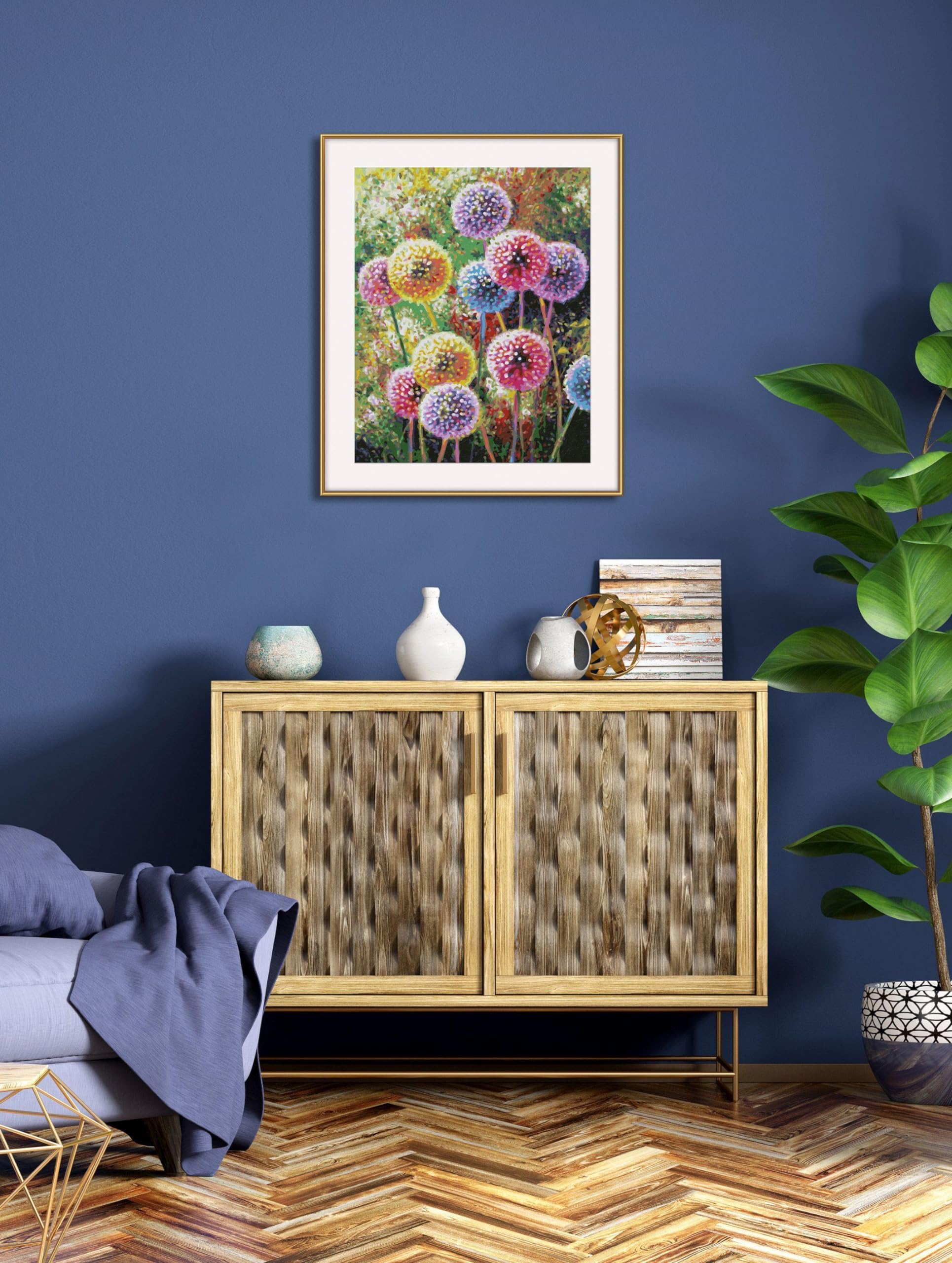 Schipper 609130872 Peinture par numéros - Feux d'artifice floraux - Photos de peinture pour adultes avec pinceaux et peintures acryliques - 40 x 50 cm