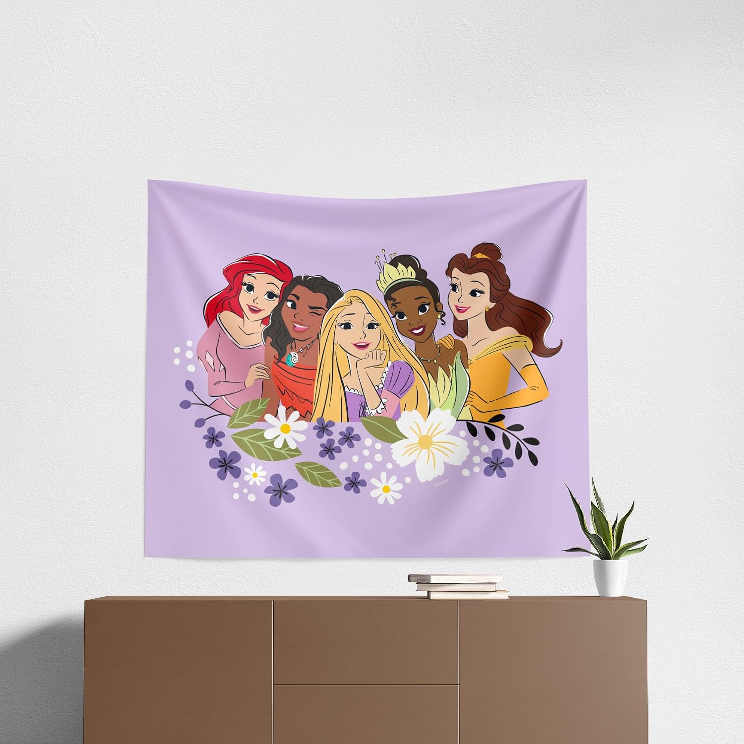 Northwest Disney Princess Girl Party Wall Hanging 34 × 40 Inches Soft Decorative Tapestry for Bedroom Living Room or Home Décor
