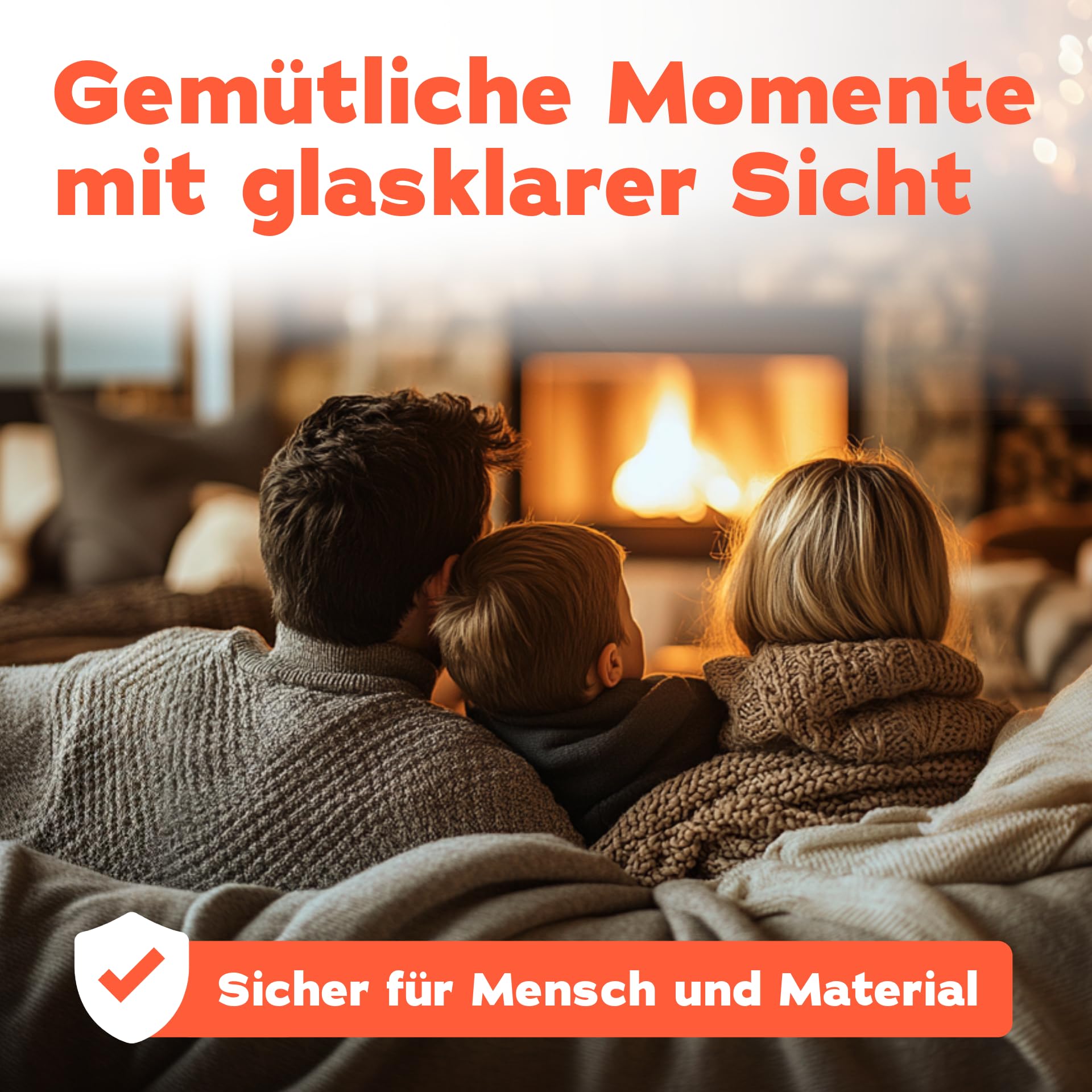 bio-chem Kaminscheibenreiniger Aktivschaum 500ml | Kaminglasreiniger gegen Ruß, Fette, Öle und Rauchharz auf Ofen- und Kaminscheiben