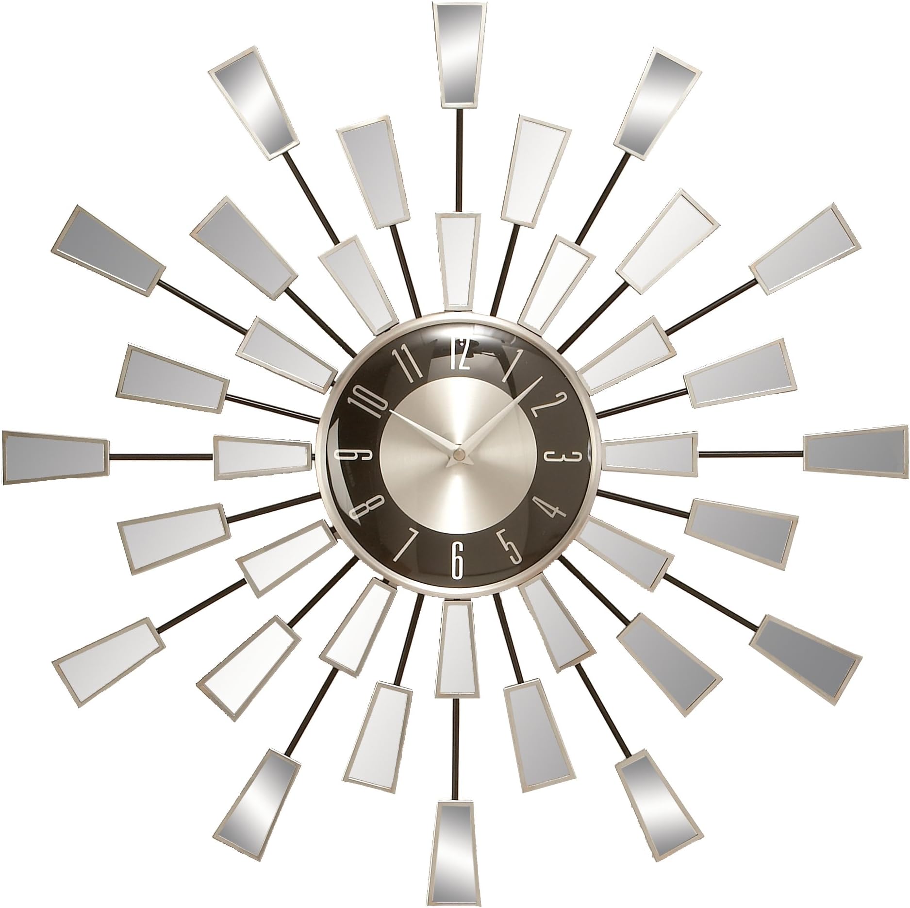 Deco 79 Metal/Mirror Wall Clock, 22-Inch
