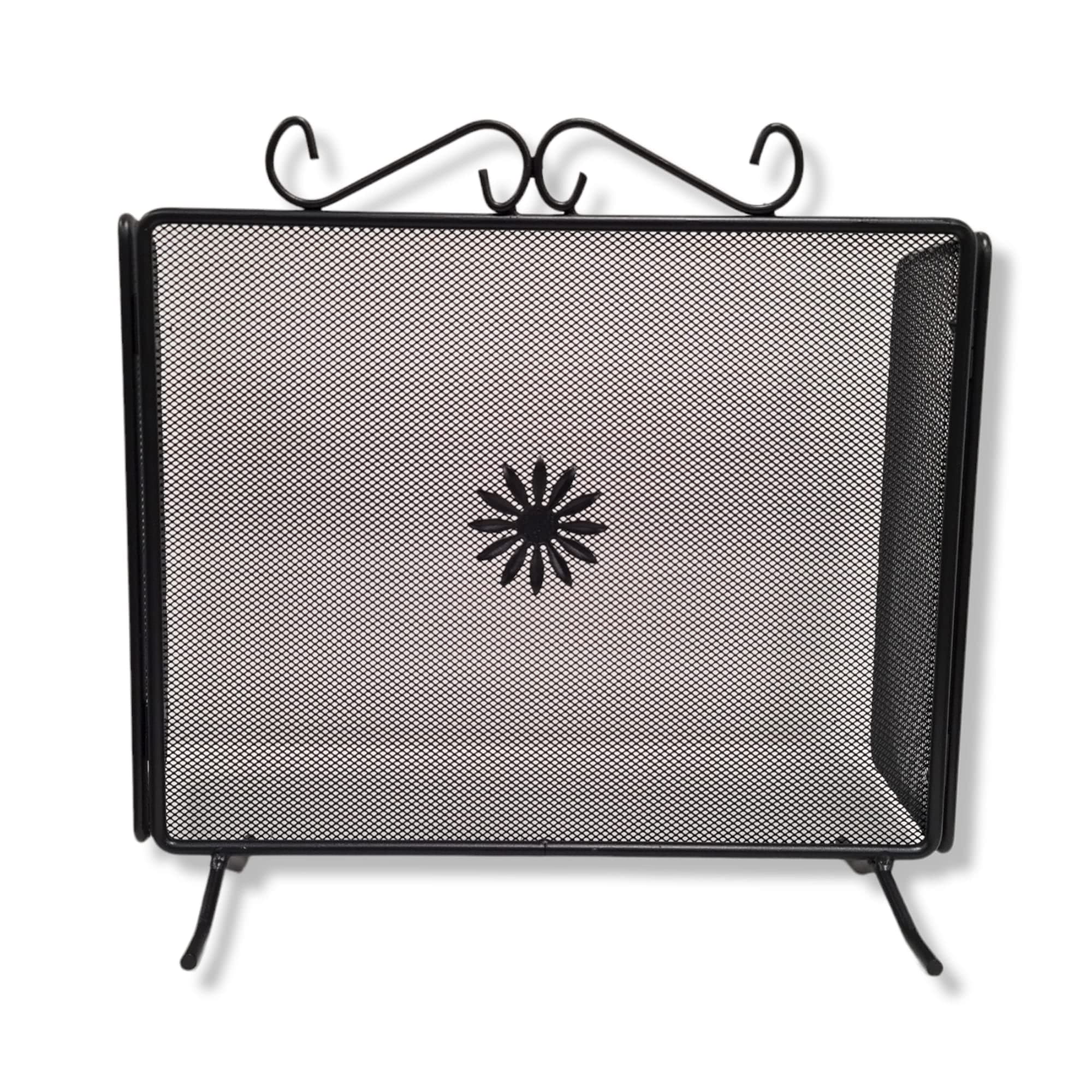 OEM Skermo per camino in Ferro battuto, Rustico, Nero, 9.7 pounds, 90 x 50 cm