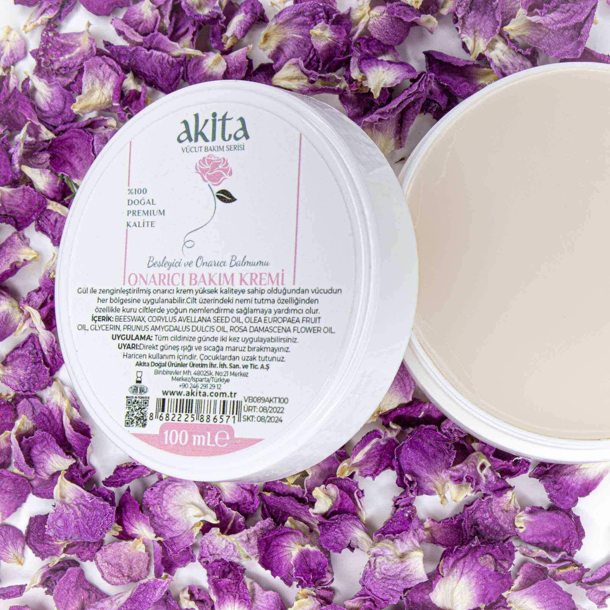 Akita% 100 Doğal Onarıcı Besleyici Balmumu Gül 100mL