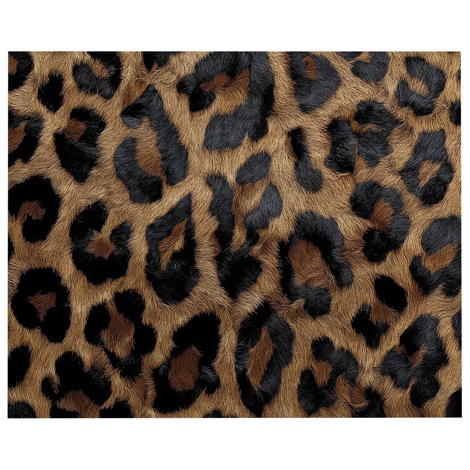 Générique Tapis à Motif Léopard Imprimé Animal, Tapis Marron Moderne Antidérapant à Poils Courts, 80x150 cm, Lavable pour Salon et Chambre