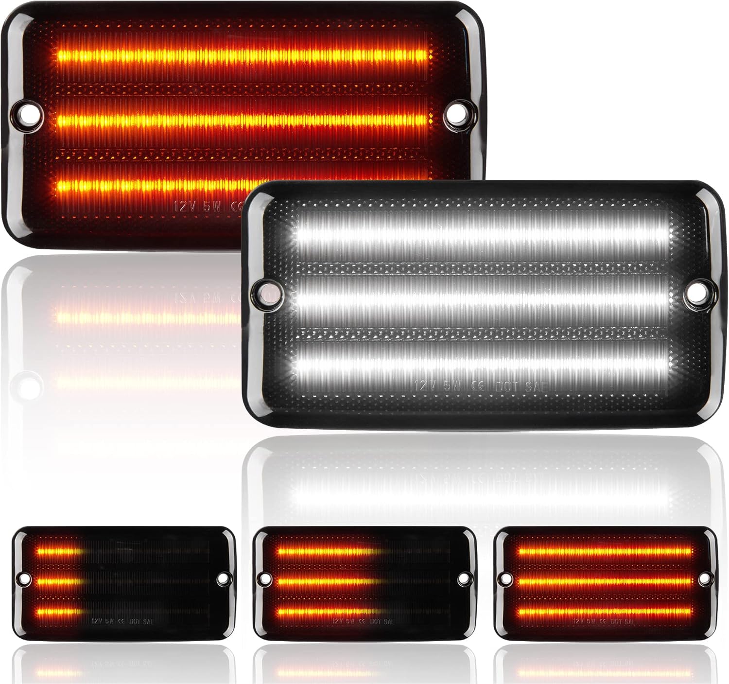 POPMOTORZ Switchback Front Bumper Turn Signal Lights Assmebly