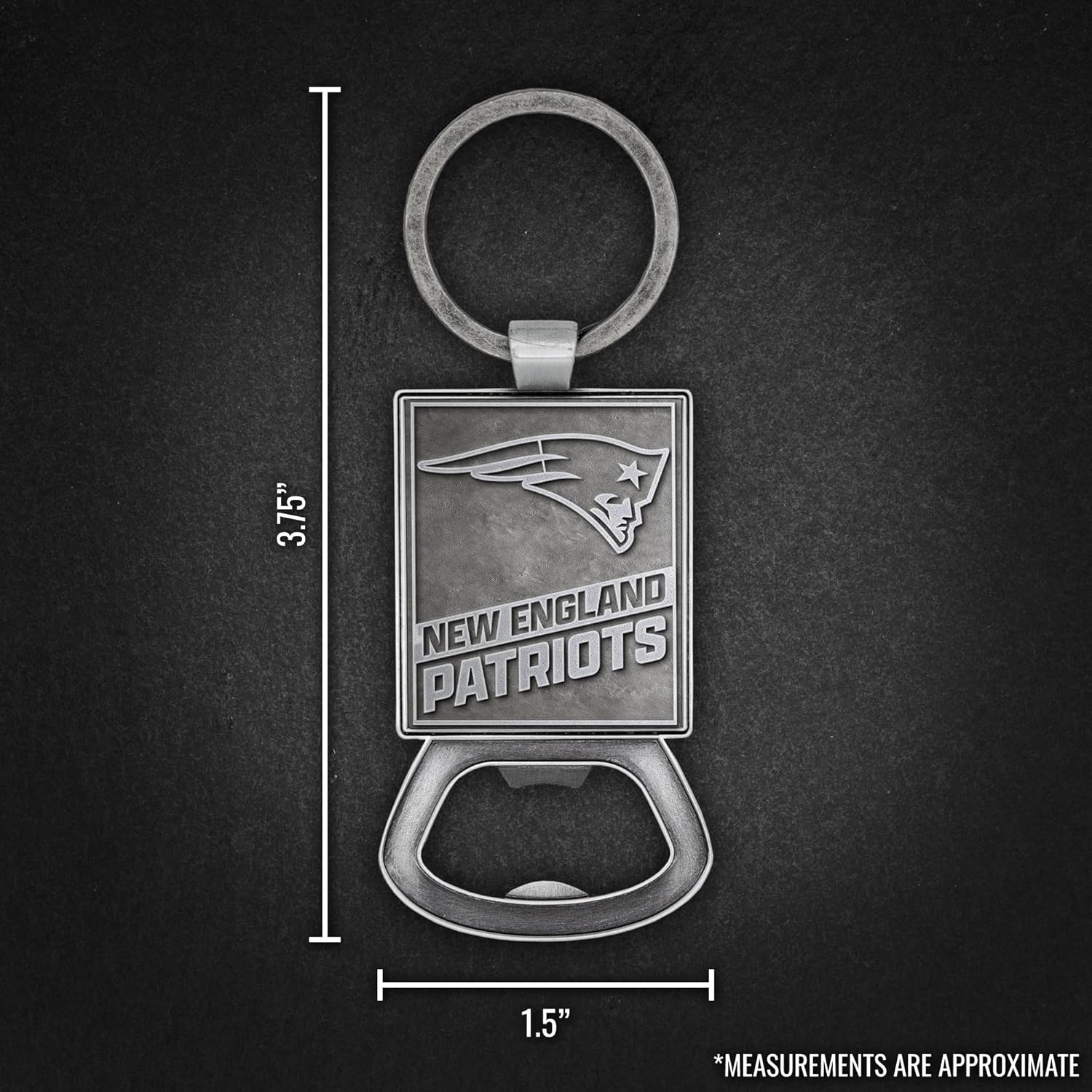 Rico Industries NFL Football Pewter Style Bottle Opener Keychain