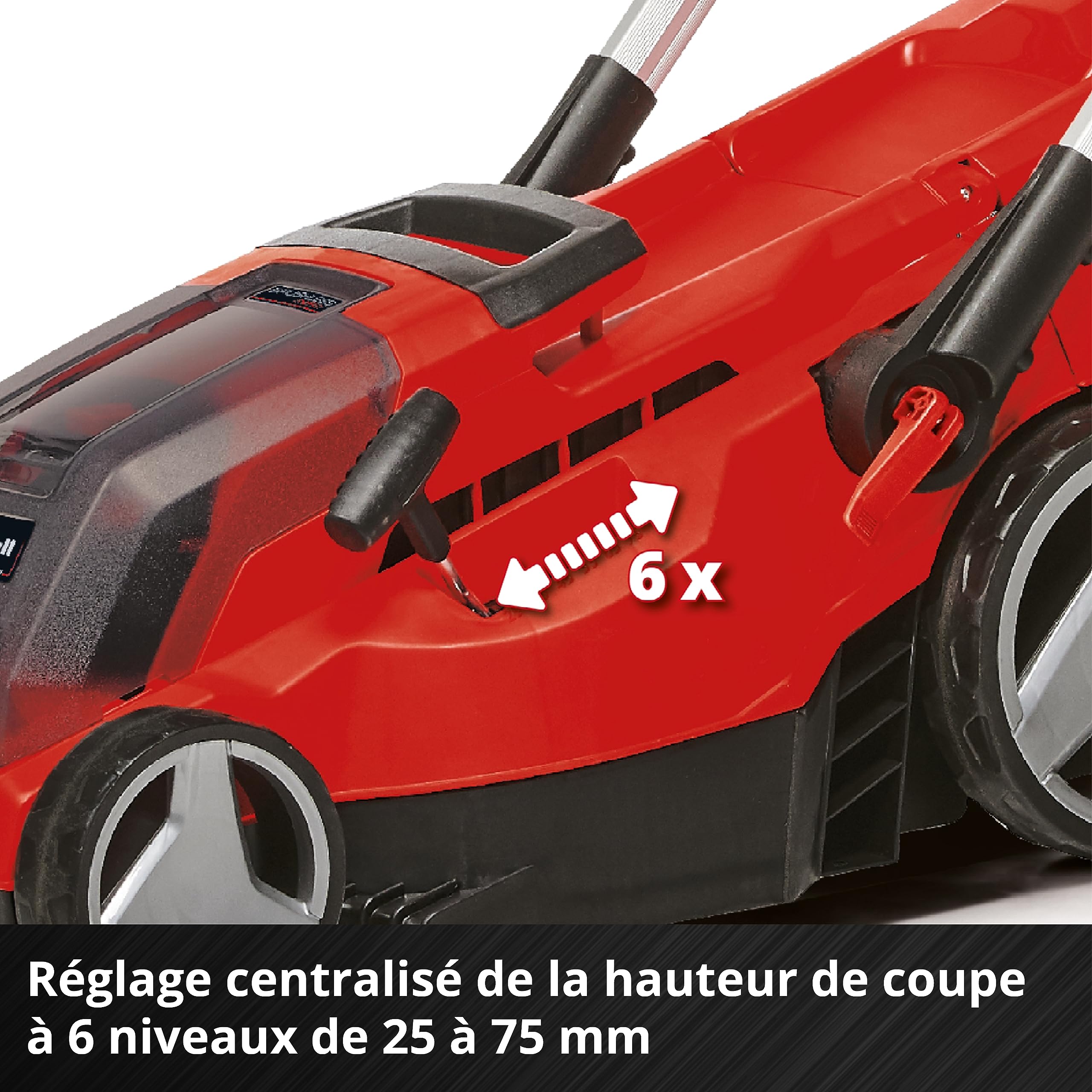 Einhell Tondeuse à Gazon sans Fil GP-CM 36/450 Kit Power X-Change (36 V, Largeur de Coupe 38 cm, 450 m², Moteur sans Charbon, Fonction Mulching, bac collecteur 45 L, 2 Batteries 4,0 Ah+Twincharger)