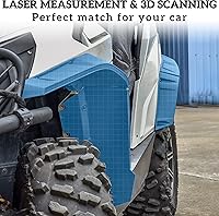 Vista 6 de SAUTVS Guardabarros extendidos para guardabarros con aletas de barro XXL más anchas para Can-Am Commander & Commander Max 800 1000 2011-2020