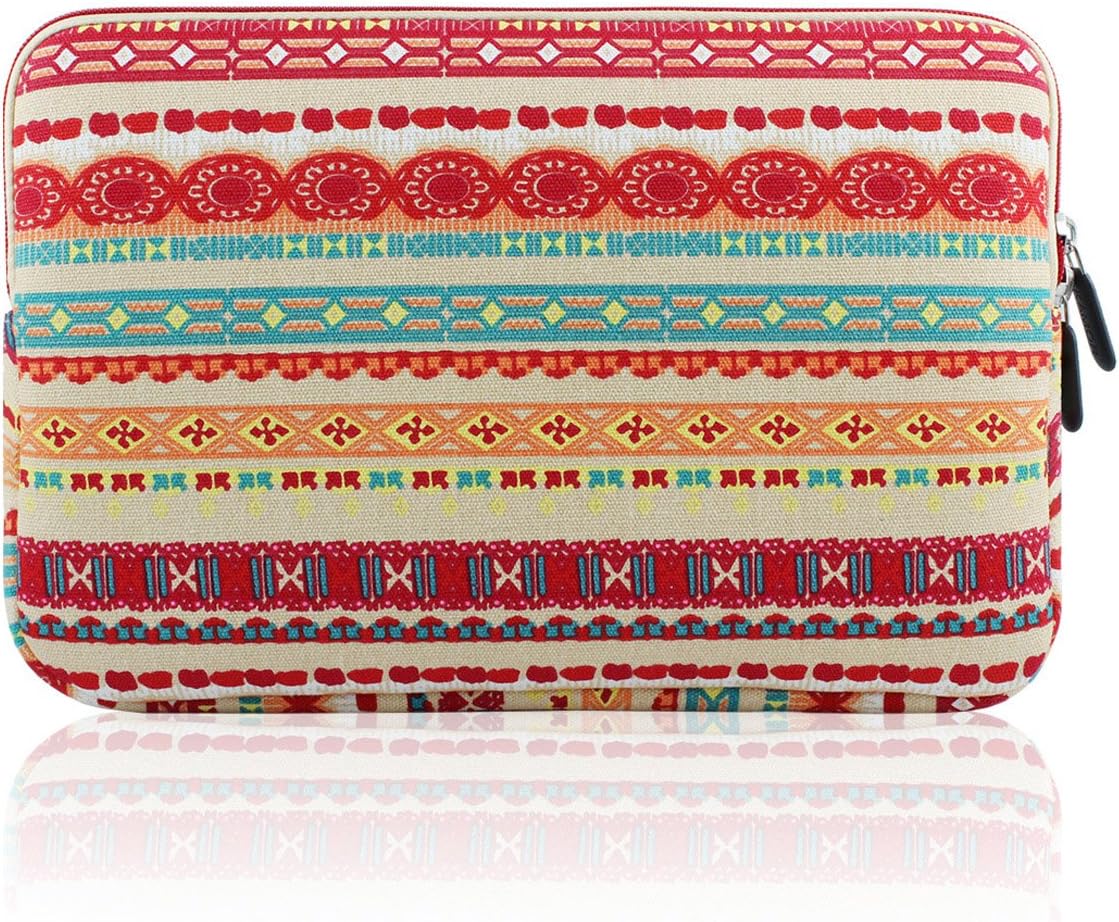 Kamor Bohemian Style Canvas Fabric Sleeve for 15.6-Inch MacBooks - Lantern Pattern