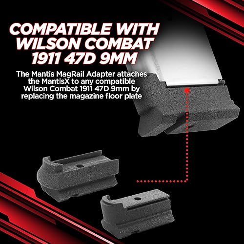 Miniatura 8 de Mantis MagRail - Adaptador de riel de placa de piso para cargador  para uso con el sistema de entrenamiento MantisX Dry Fire  Compatible con Glock,