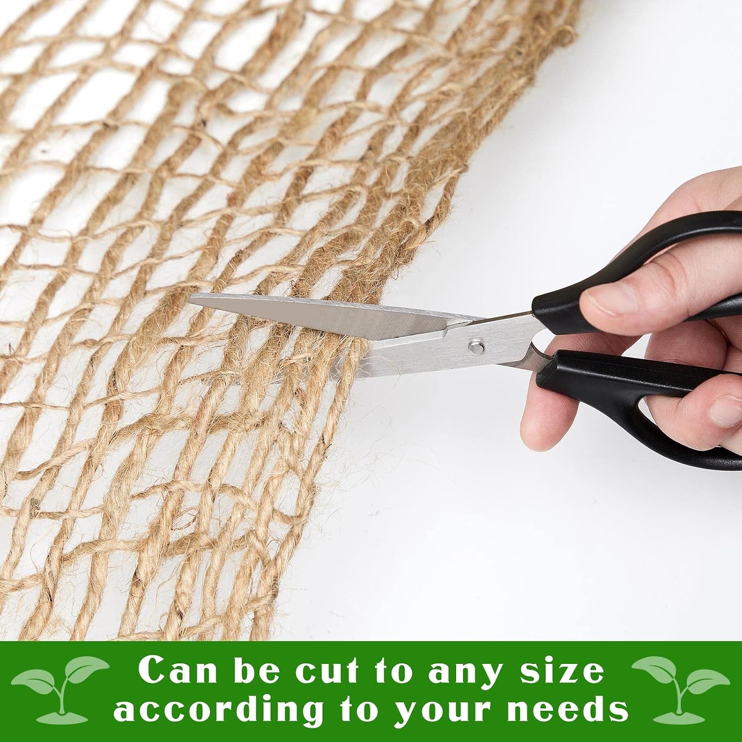 Tranqun Jute Erosion Control W Soil Saver Mesh Blanket Jute Netting with 100 Galvanized 4'' Landscape Staple Burlap Net Cloth for Erosion Control on Hill Slope Riverbank Oceanfront (60 ft L x 4 ft)