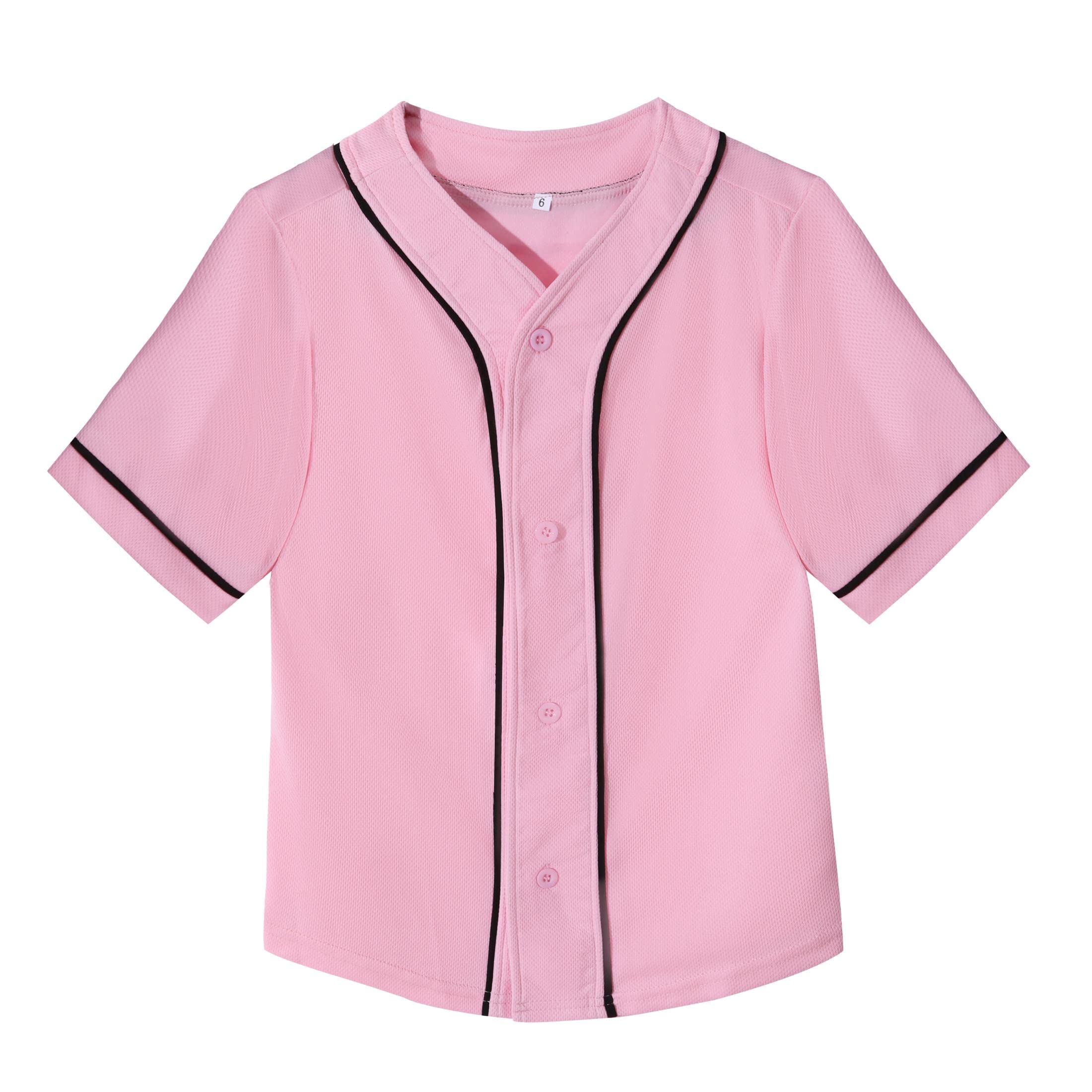 Kids Baseball Jersey Boy's Short Sleeve Button Down Shirts Active Sports Summer Top Toddler Kids Uniform School