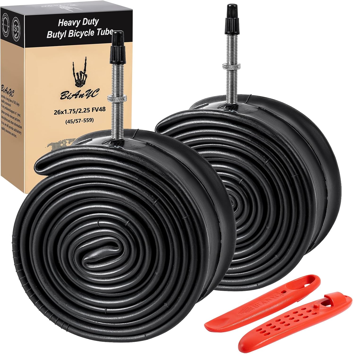 Gomma Butile Vee BU326FF4812A Camera D'aria Per Bici 26 Pollici - Vee Tire Co. 26x2.10, Valvola Presta 48 Mm - Gomma Butile Ricambio Camera D'aria Bicicletta 26 - Foto 11