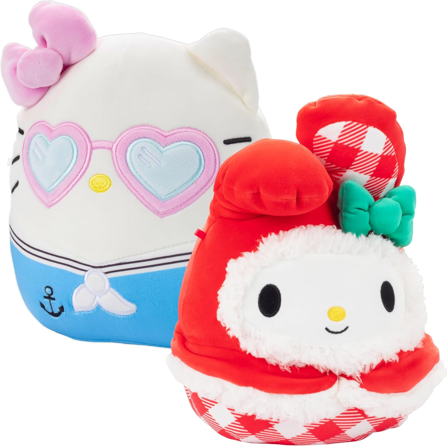Squishmallows 8" Sanrio 2-Squish Value Pack - My Melody & Hello Kitty - Get Two Sanrio Official 8" Plush for Less - Collectible Soft & Squishy Stuffed Animal Toy Gift Set for Kids, Girls & Boys