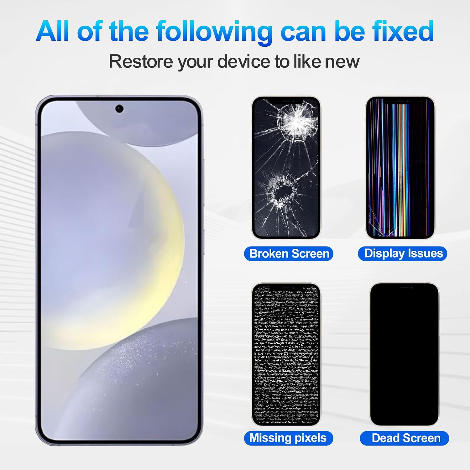 TFT Screen Compatible with Samsung Galaxy S24+ SM-S926B 6.7" LCD Display Touchscreen Digitizer Assembly with Repair Tools Kit,No Fingerprint Function