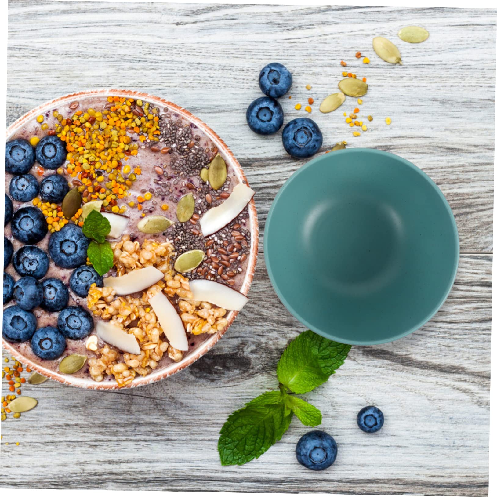 MUCKLILY 4Pcs Japanese Ramen Bowls Multi Purpose Soup and Cereal Bowls Wheat Straw Material for Home Restaurant and Hotel Use Easy to Clean and Unbreakable