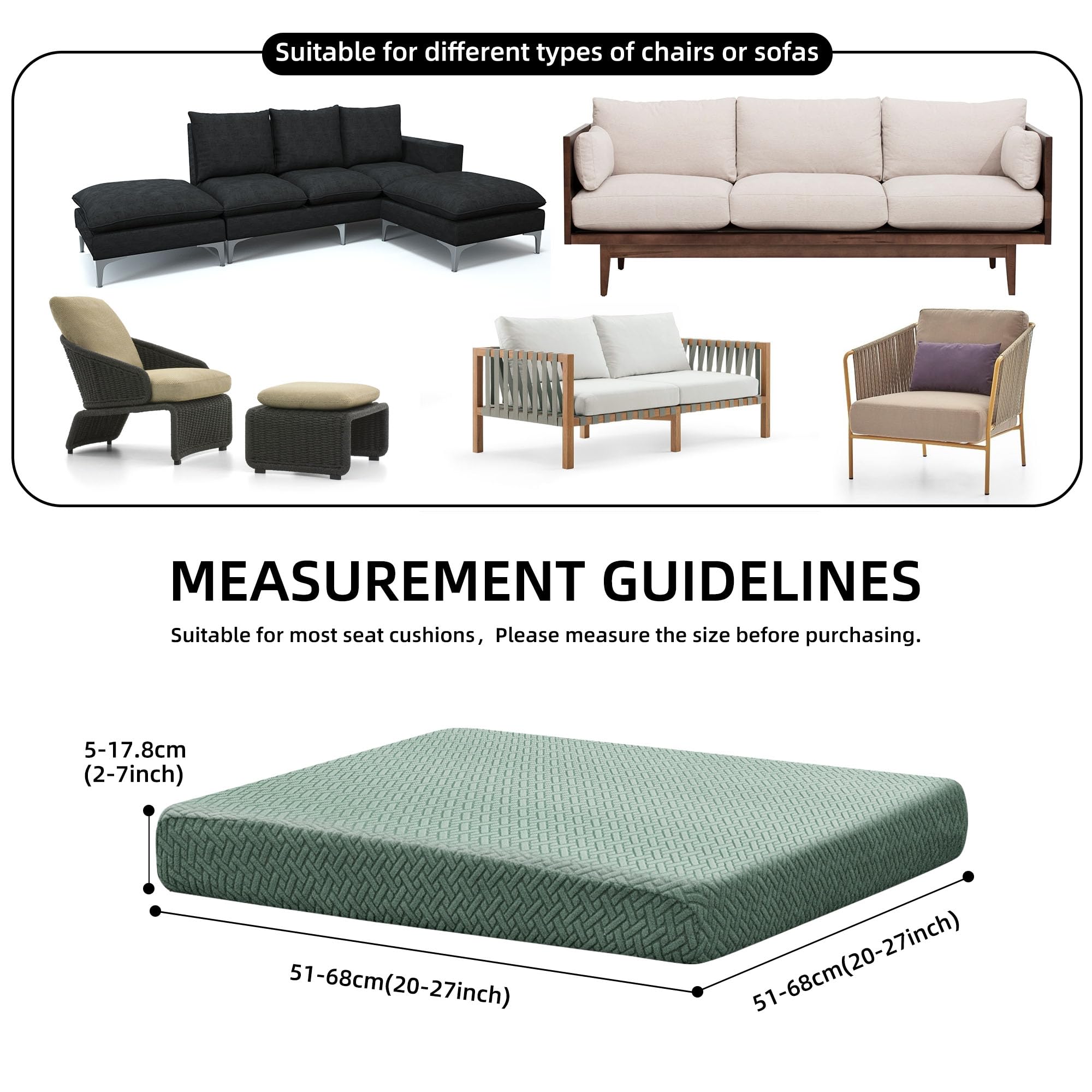 Condition photo showing As Is for outdoor cushion covers set,8pcs patio furniture couch seat slipcovers, replacement for sofa sectional chair(cover,only)