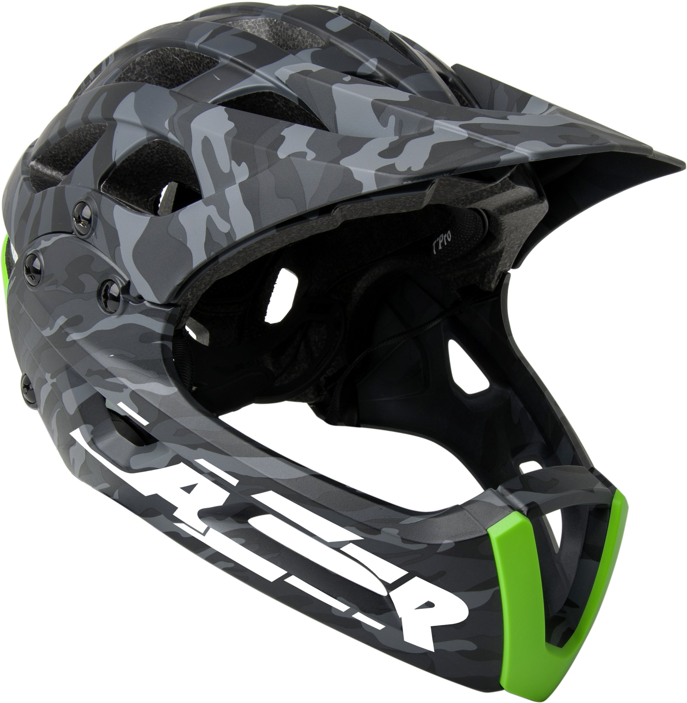 Lazer Revolution FF kask rowerowy, uniseks, kolor czarny, moro, zielony