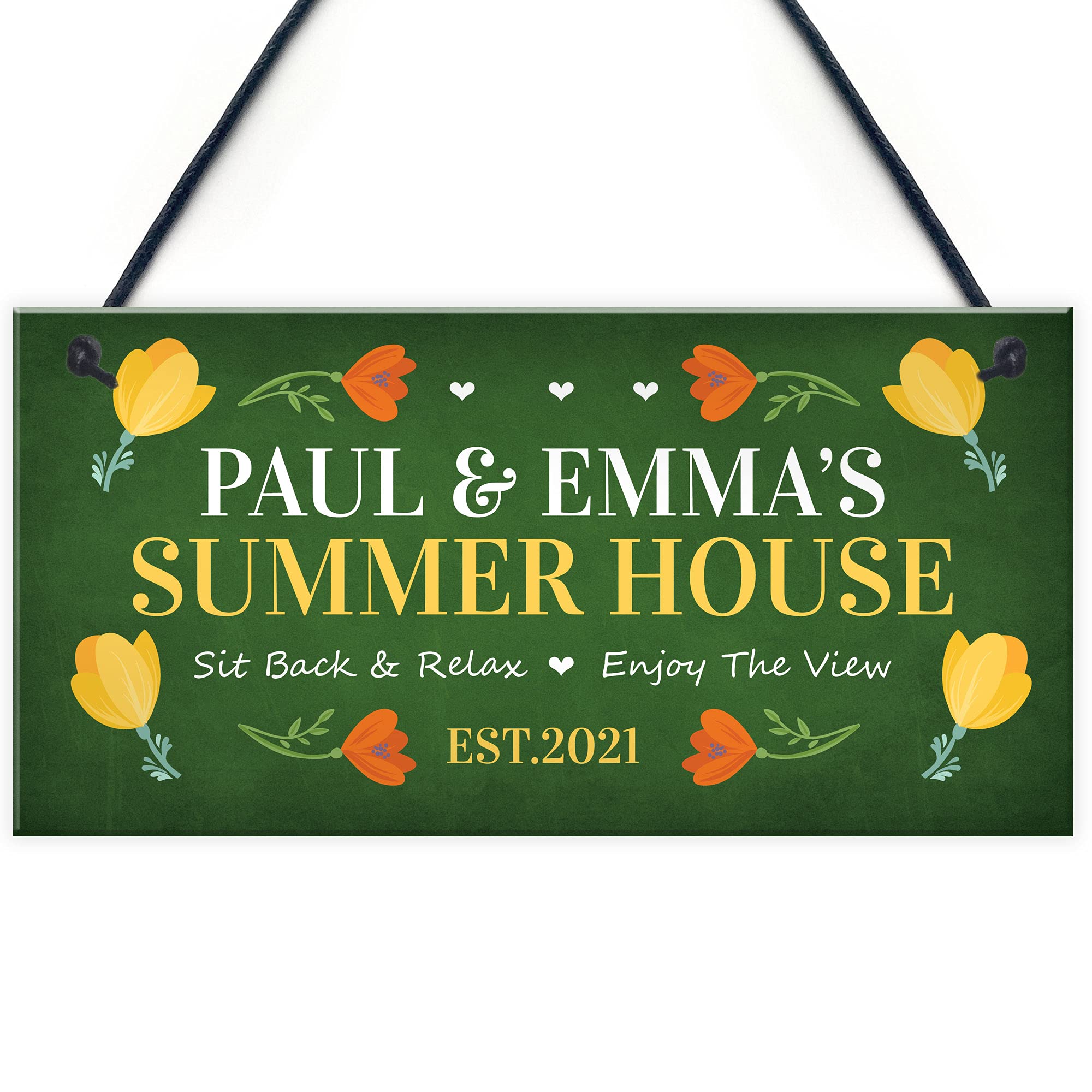 Red Ocean Summer House Decor Personalised Sign Novelty Garden Shed Home Decor Plaques