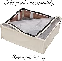 Vista 4 de Household Essentials 3321-1 Cedarline - Bolsa para suéter con cremallera de lona de algodón natural Bolsa de almacenamiento para armarios y debajo