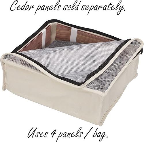 Miniatura 4 de Household Essentials Cedarline Collection organizador de clóset con 6 estantes, de algodón natural